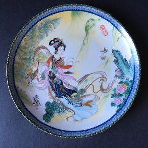 Vintage Porcelain Decorative Plate. Japan. 1986  "Geisha"